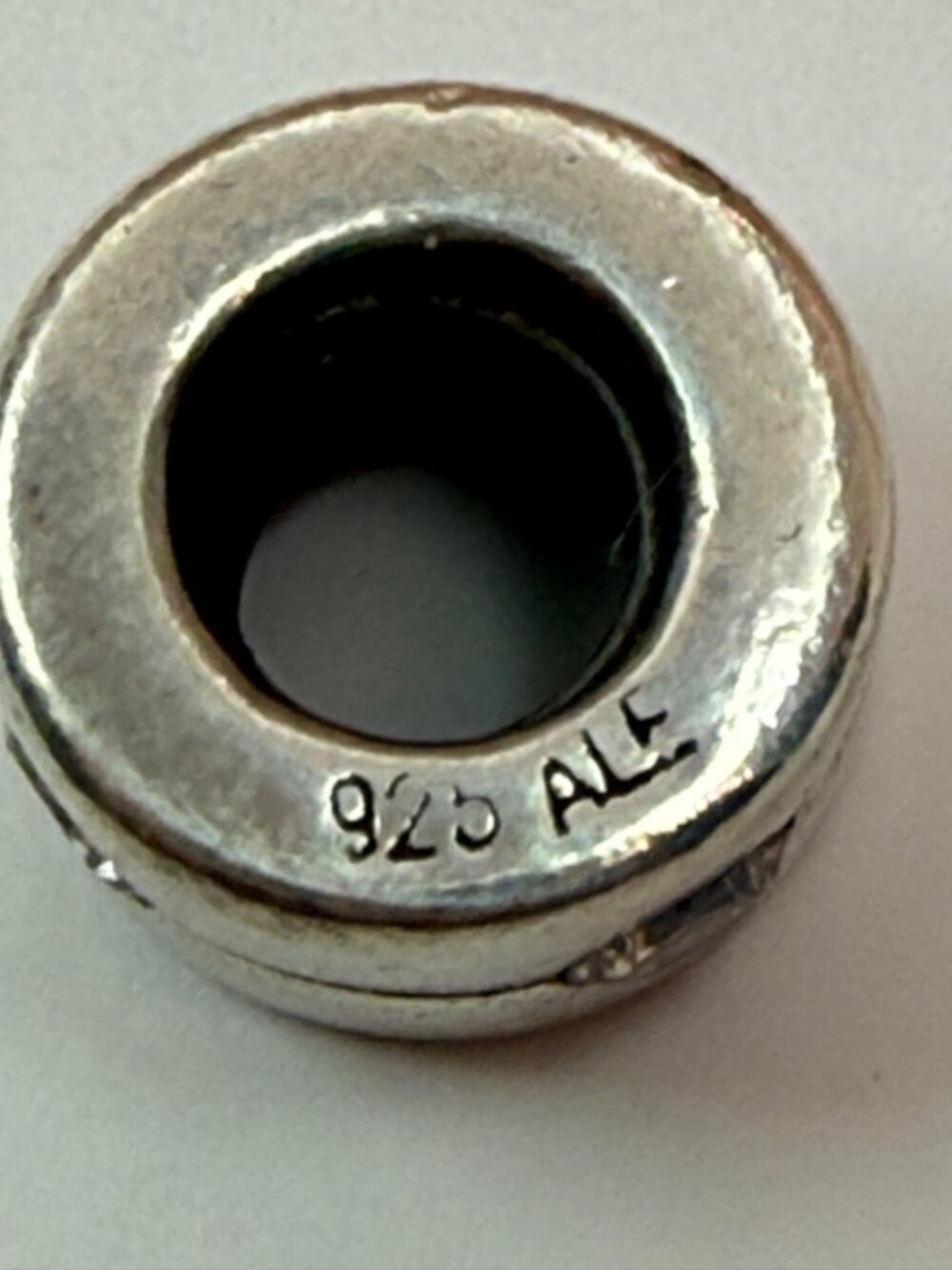 Retired Pandora Clear CZ Sterling Silver Spacer Charm 925 ALE - Picture 3 of 6